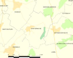 Map commune FR insee code 80387